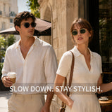 Vintage Oval Matte Black Polarized Sunglasses