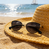 Metal Cat-Eye Polarized Sunglasses (Women)