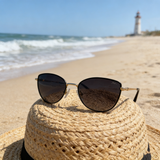 Metal Cat-Eye Polarized Sunglasses (Women)