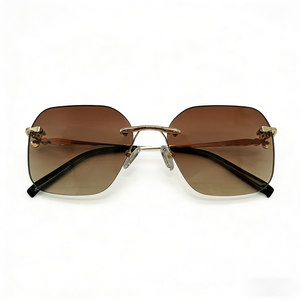 Rimless Diamond Nylon Sunglasses (Women)
