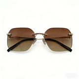 Rimless Diamond Nylon Sunglasses (Women)