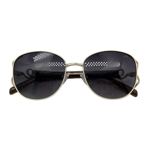 Oversized Gold Frame Gradient Polarized Sunglasses (Women)