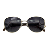 Oversized Gold Frame Gradient Polarized Sunglasses (Women)