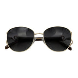 Oversized Gold Frame Gradient Polarized Sunglasses (Women)
