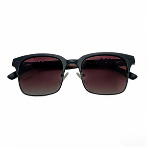 Vintage Browline Sunglasses with Wooden Temples (Men)